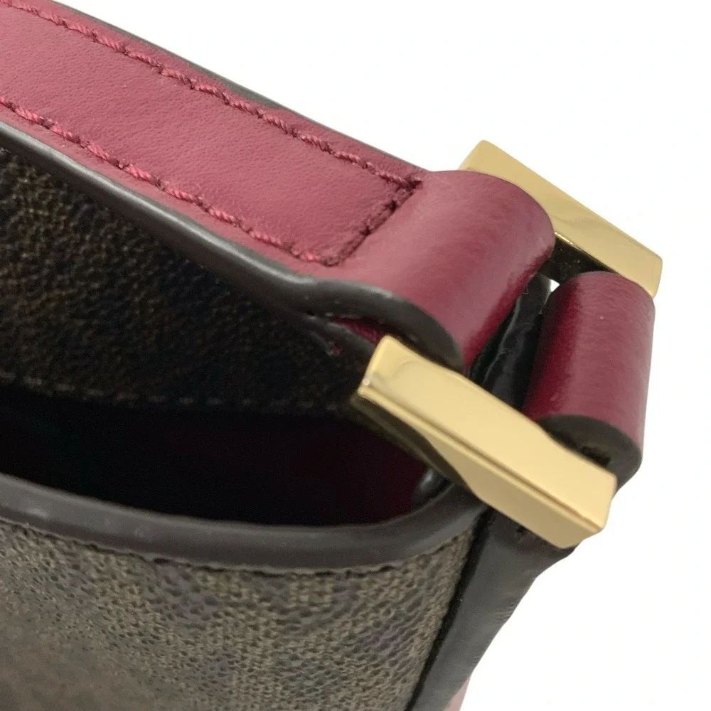 Michael Kors Kimberly‎ Small Bucket Crossbody Purse Brown Merlot Strap Magnetic